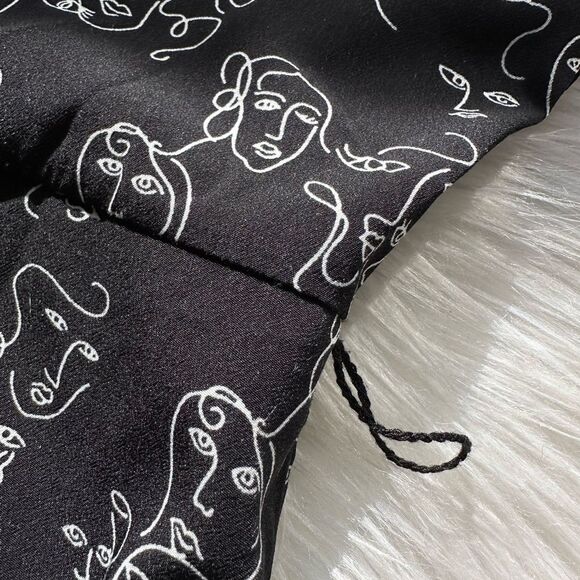 Black Patterned Women's Dress - Picture 10 of 11